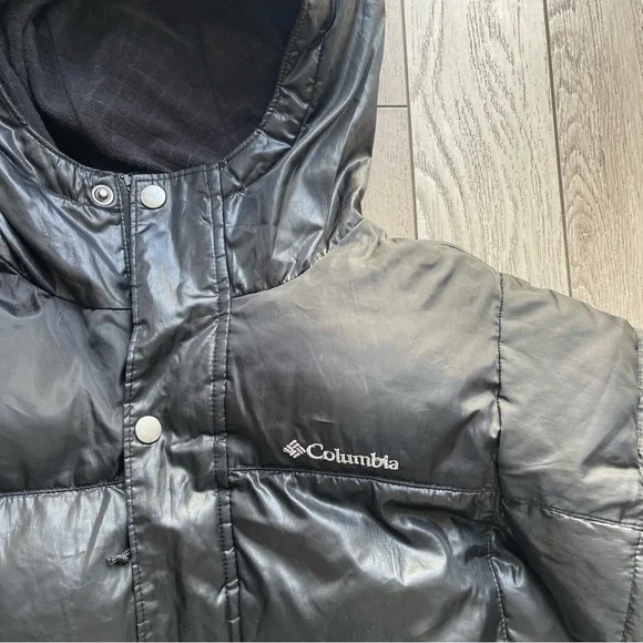 Columbia Kids Shiny Black Puffer Jacket - Picture 2 of 5